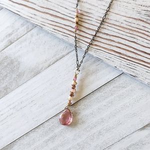 Artisan Jewelry Collection - Wire Wrapped Beaded Pendant Necklace
